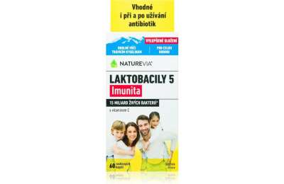 NatureVia Laktobacily 5 Imunita - Лактобактерии, 60 капсул